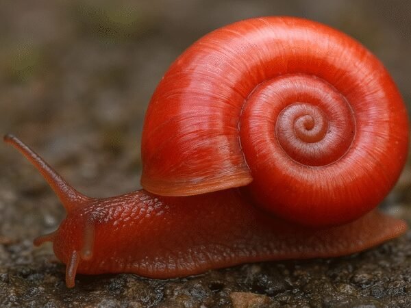 Ślimak Ramshorn czerwony
