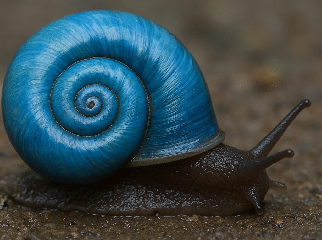 Ślimak Ramshorn niebieski