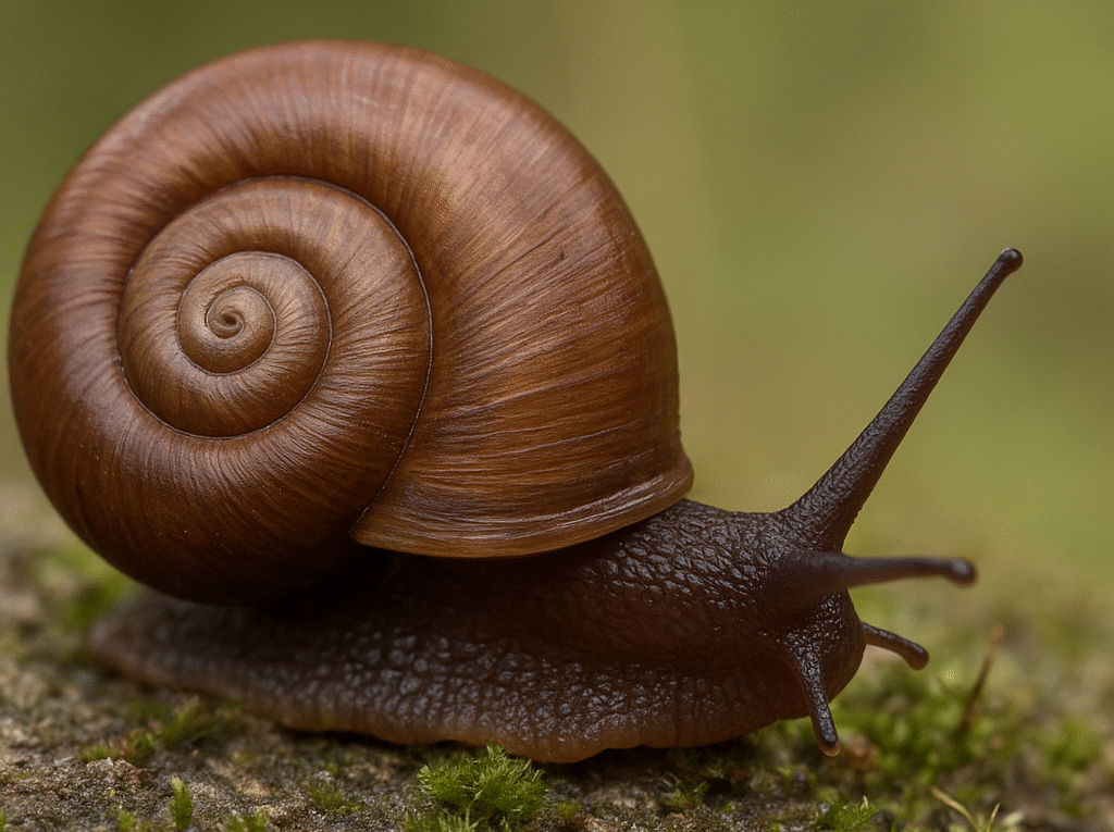 Ślimak Ramshorn brązowy