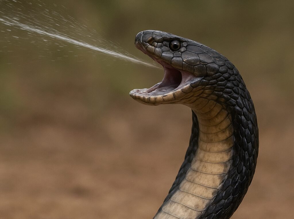 Kobra plująca czarna – Naja nigricollis