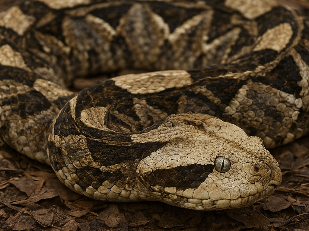 Żmija gabońska – Bitis gabonica