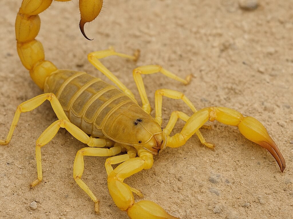 Skorpion żółty – Leiurus quinquestriatus