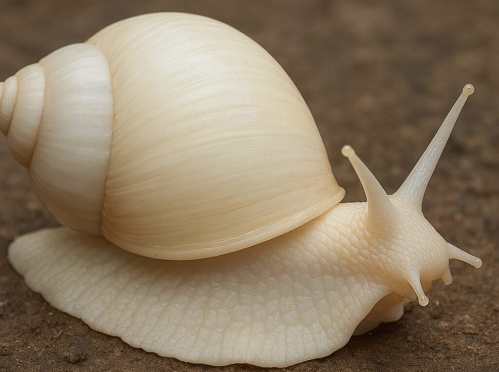 Ślimak Achatina albino