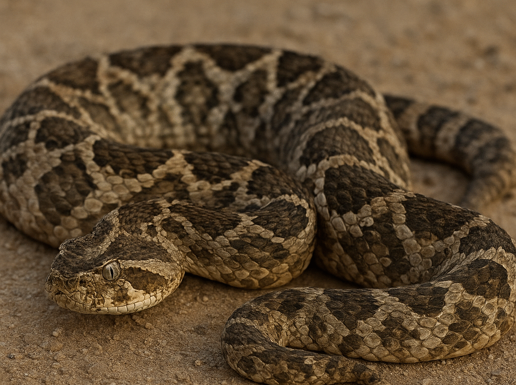 Żmija pufadder – Bitis arietans