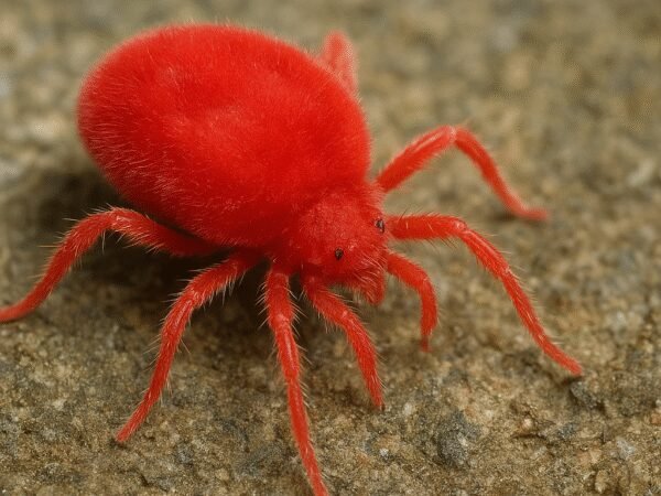 Roztocz czerwony ogrodowy – Trombidium holosericeum