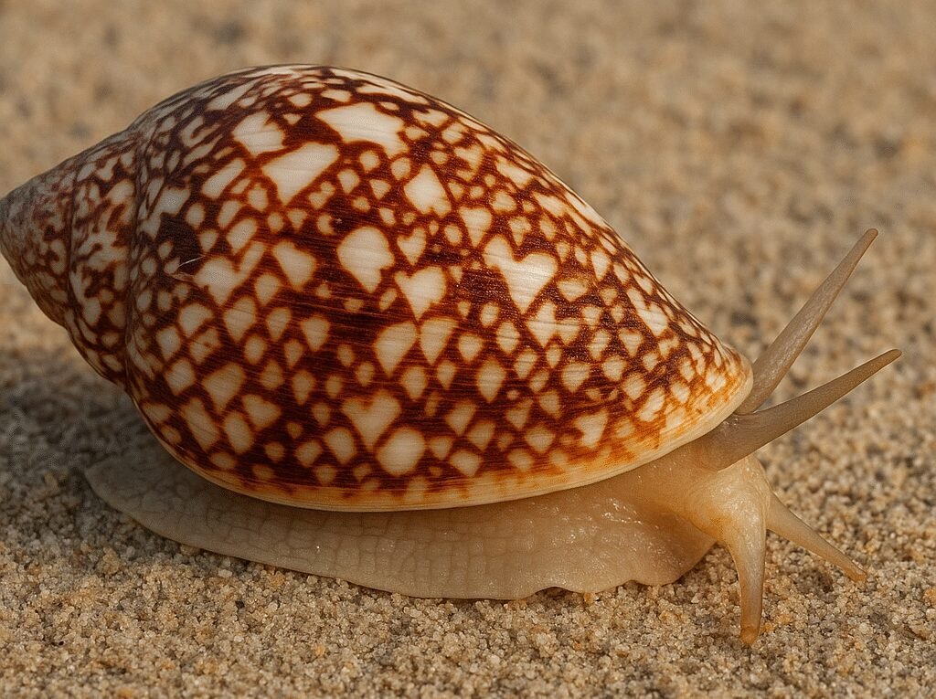 Ślimak stożek Conus textile