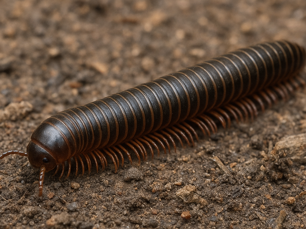 Krocionóg ogrodowy – Cylindroiulus latestriatus