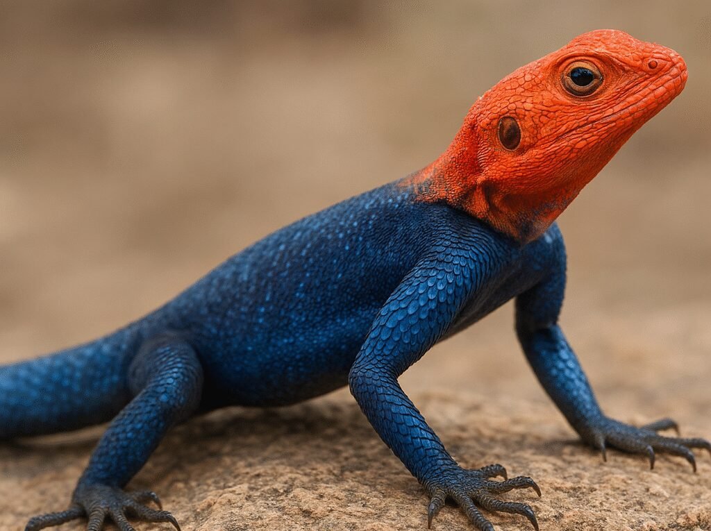 Agama afrykańska czerwonogłowa – Agama agama
