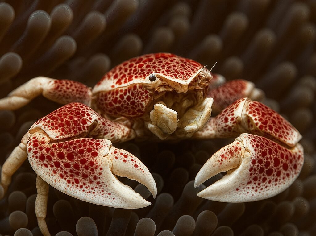 Krab kwiatowy – Neopetrolisthes maculatus