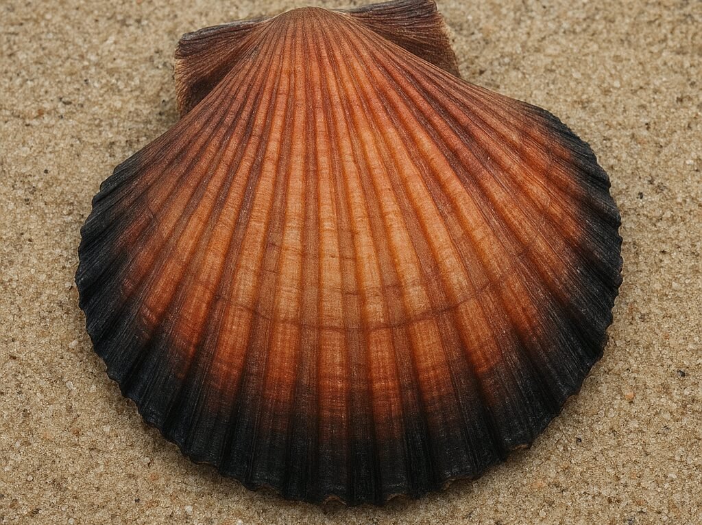 Małż Pecten fumatus