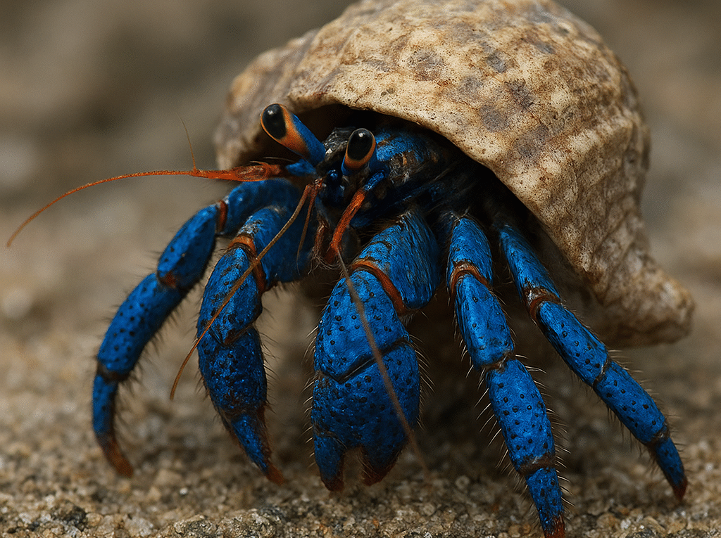 Krab pustelnik „blue leg” – Clibanarius tricolor
