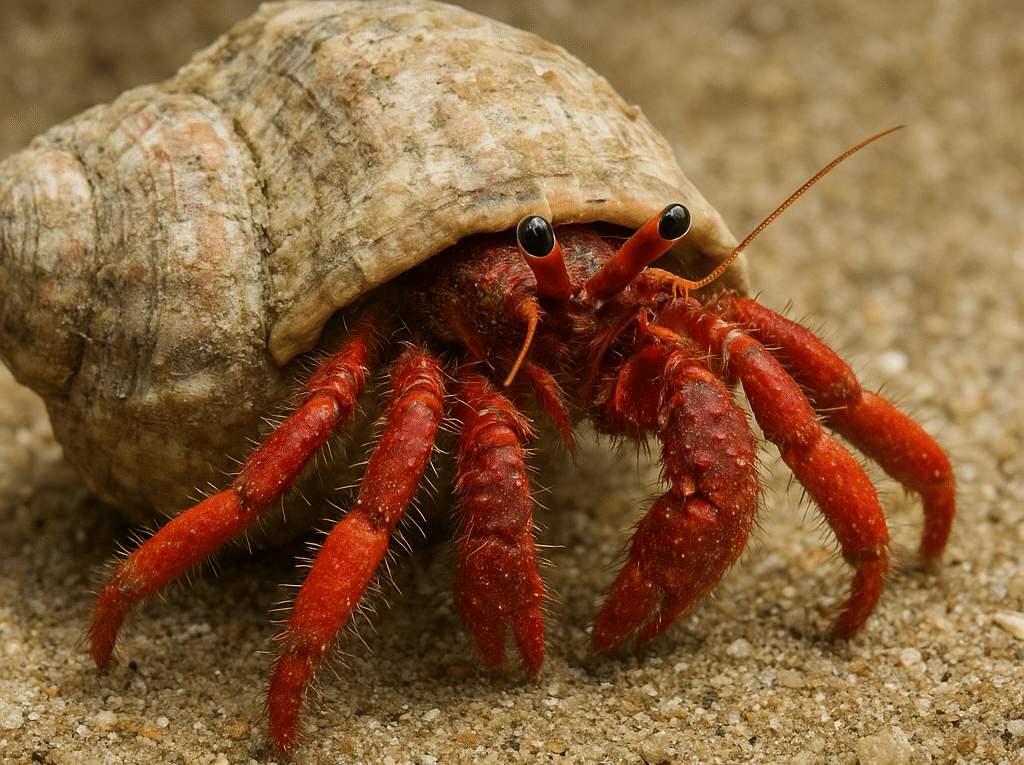 Krab pustelnik „red leg” – Clibanarius digueti