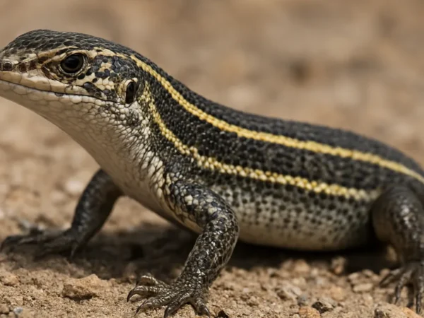 Scynk złotopręgi – Trachylepis margaritifera