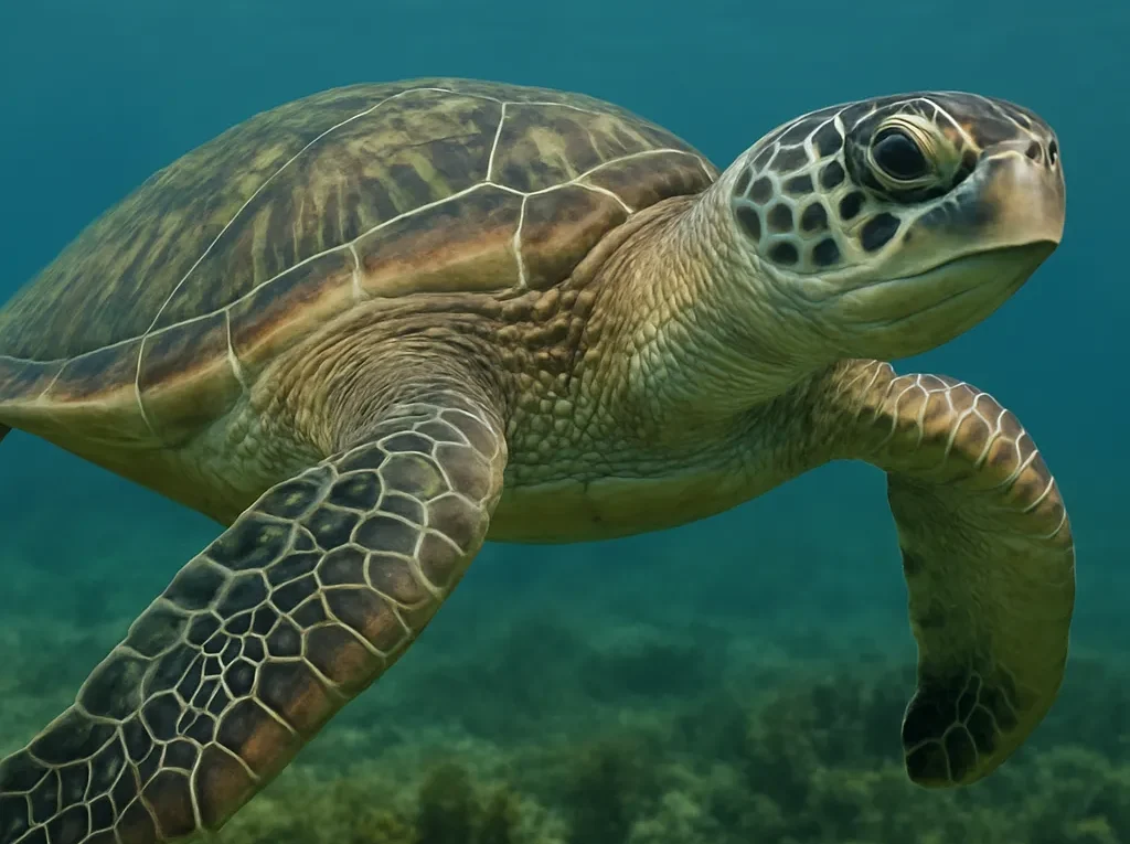 Żółw polinezyjski – Chelonia mydas