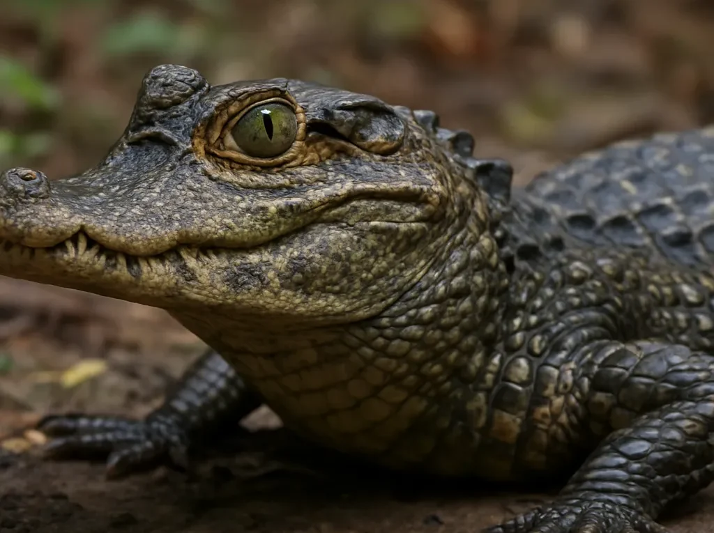 Kaimanik okularowy – Caiman crocodilus