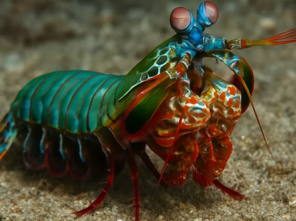 Krewetka modliszkowa (stonieczka — mantis shrimp) – Stomatopoda