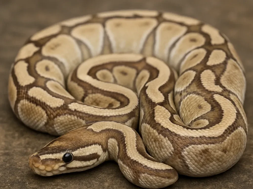 Pyton królewski bamboo – Python regius (odmiana barwna)