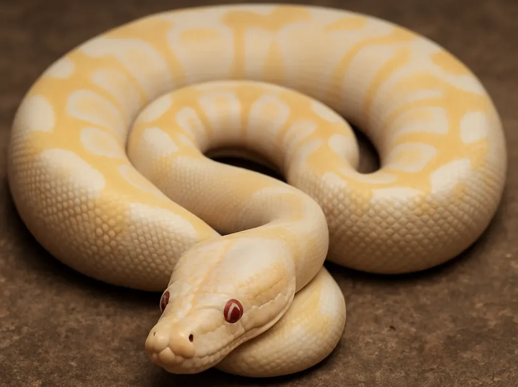 Pyton królewski albinos – Python regius (odmiana barwna)