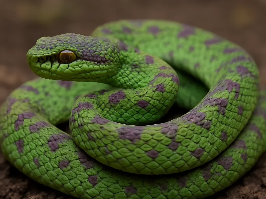 Żmija mglista – Trimeresurus purpureomaculatus