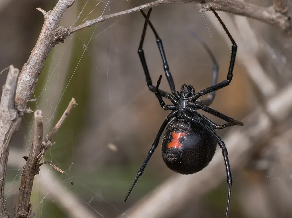Czarna wdowa zachodnia - Latrodectus hesperus - pająk