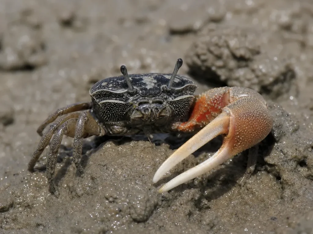 Krab skrzypek długoszczypcy - Austruca annulipes - krab skrzypek