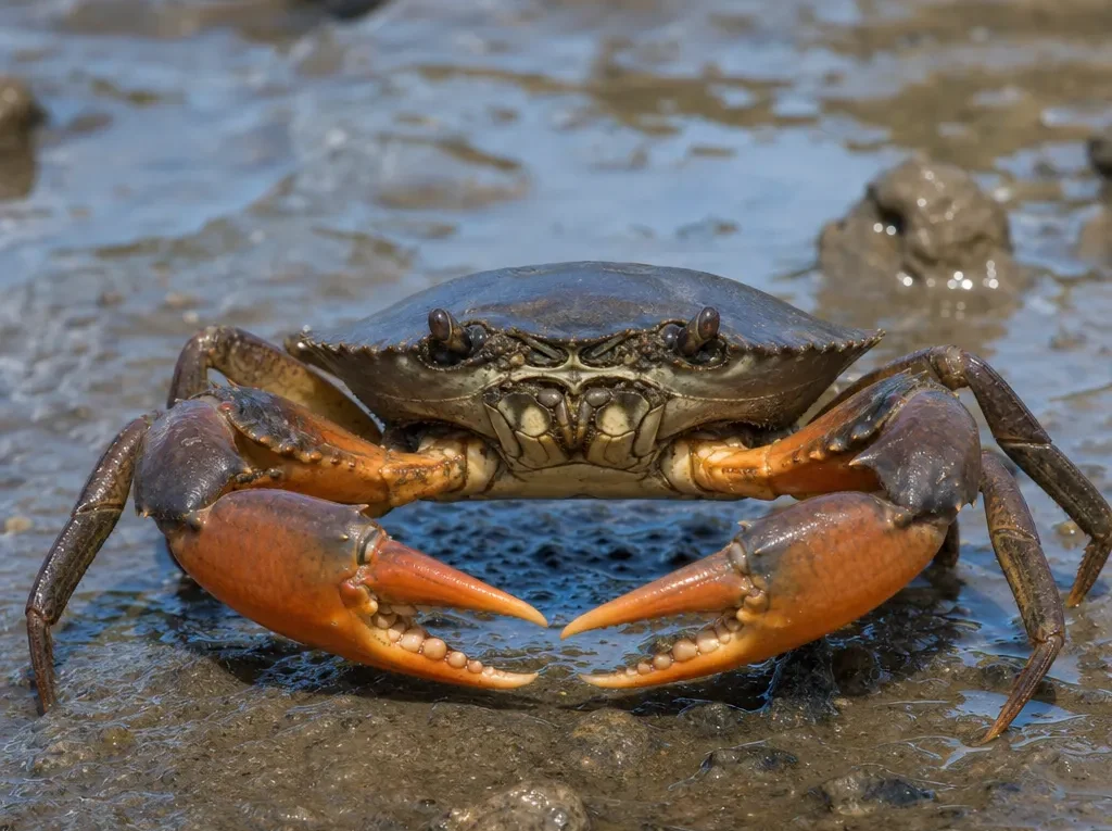 Krab błotny pomarańczowy - Scylla olivacea - krab