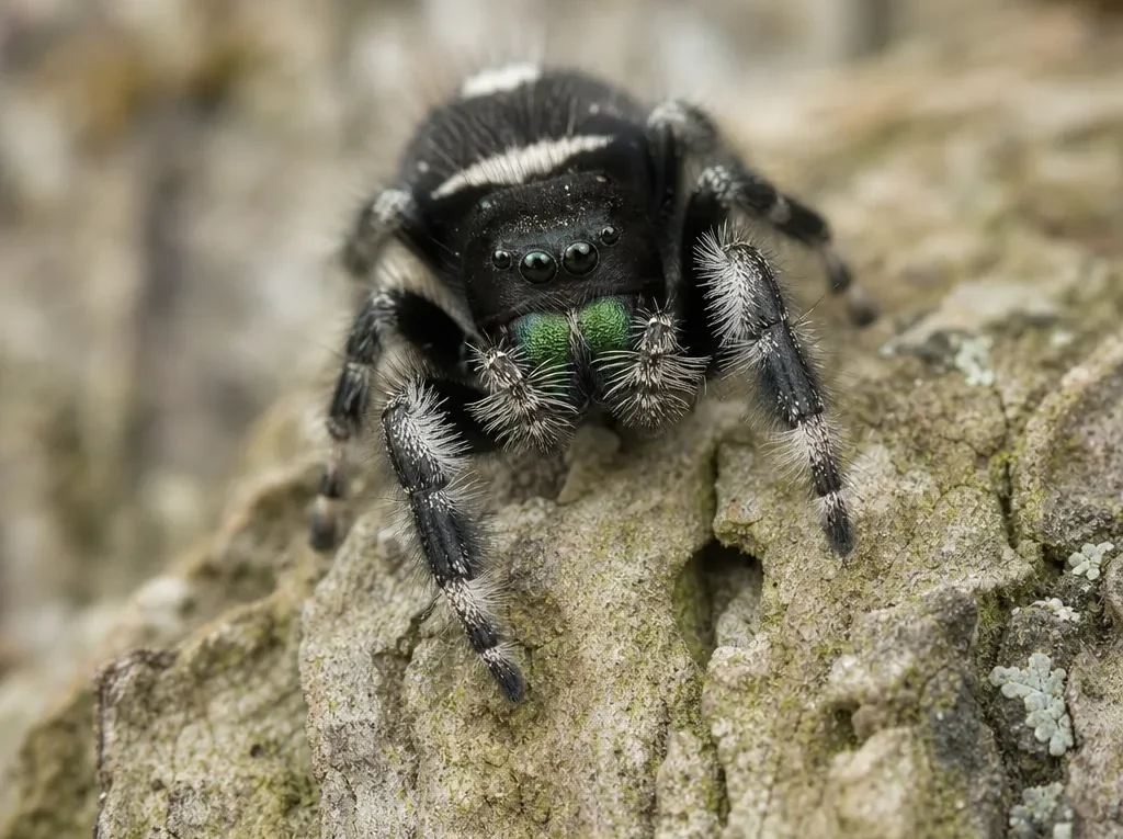 Skakun śmiały - Phidippus audax - pająk