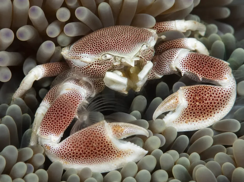 Krab porcelanowy szerokoszczypcy - Petrolisthes armatus - krab porcelanowy