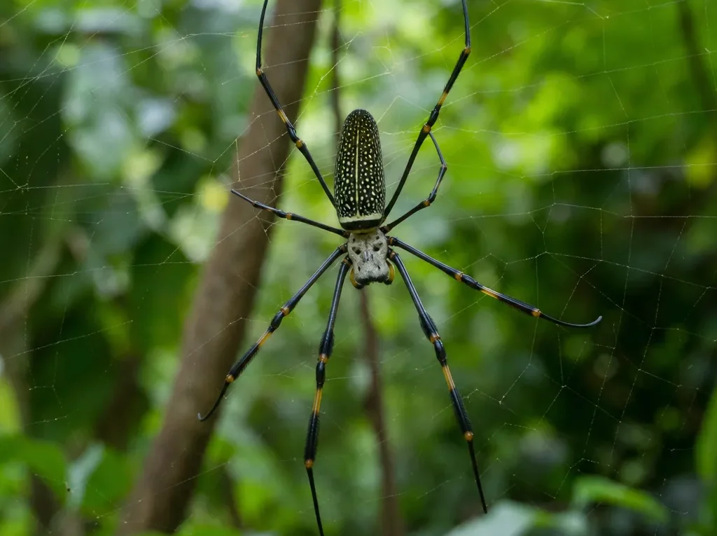 Złotoprzęd olbrzymi - Trichonephila pilipes - pająk