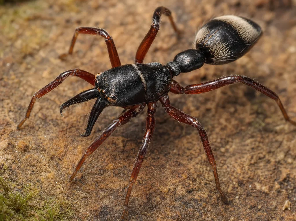 Skakun mrówkokształtny - Myrmarachne formicaria - pająk