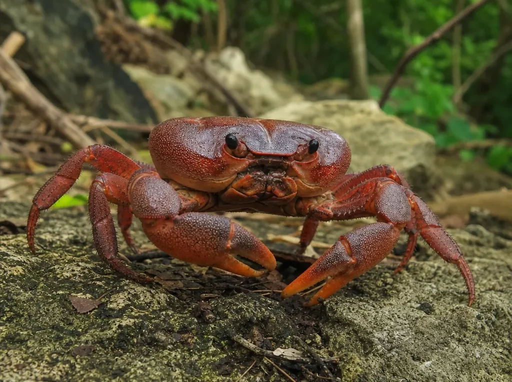 Krab czerwonawy Wyspy Bożego Narodzenia - Gecarcoidea natalis - krab lądowy